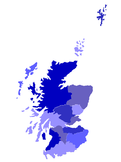 Karte von Schottland